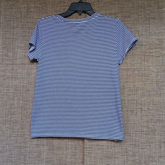 Abercrombie Kids Navy and White Striped Tee - Picture 4 of 4